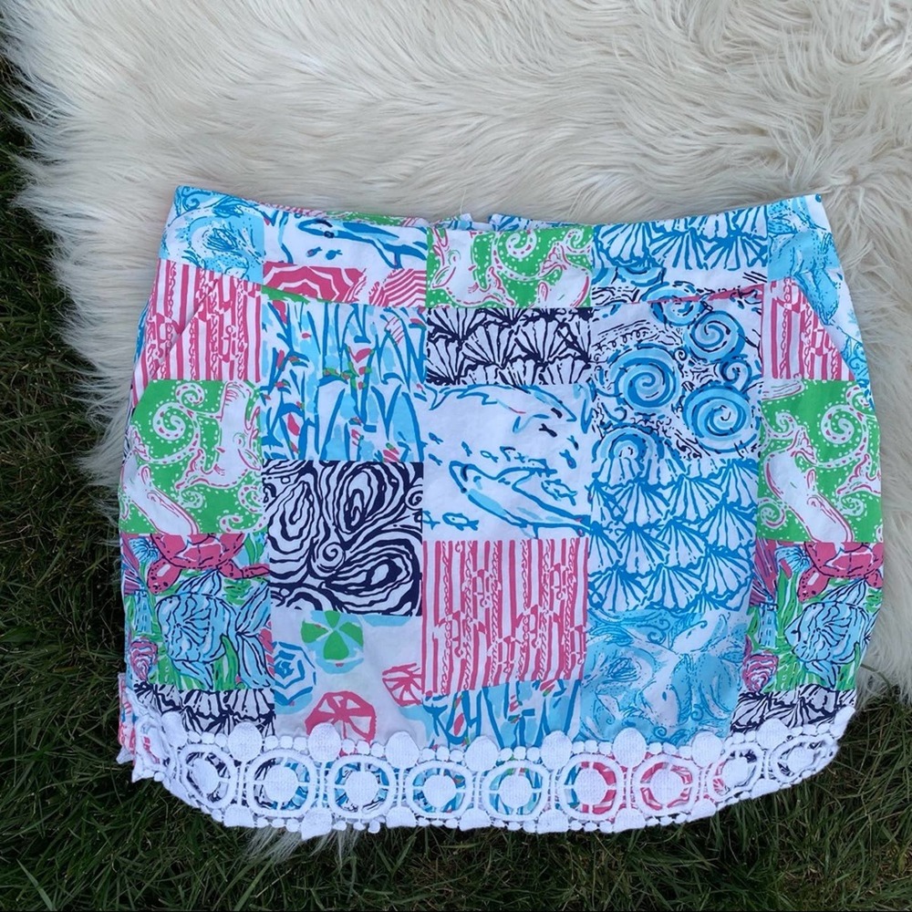 Lilly Pulitzer Marigold Patchwork skort 6 - Picture 3 of 6